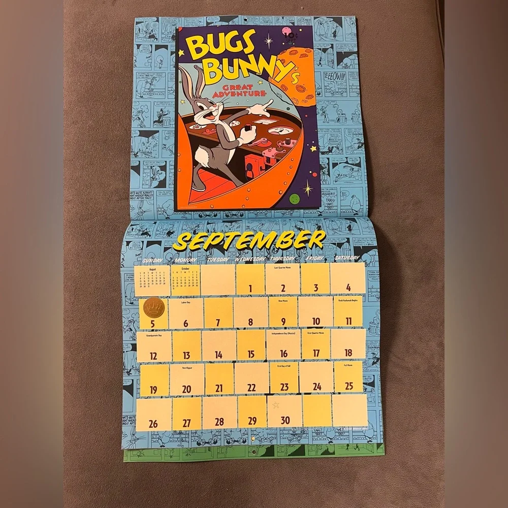 Vintage 1999 Bugs Bunny Calendar